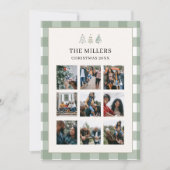 Invitation Modern Family Photo Collage Christmas Card (Devant)