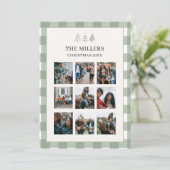 Invitation Modern Family Photo Collage Christmas Card (Debout devant)