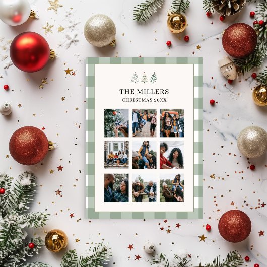 Invitation Modern Family Photo Collage Christmas Card