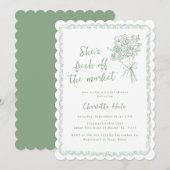 Invitation Modern Farmers Fresh off the Market Bridal Shower (Devant / Derrière)