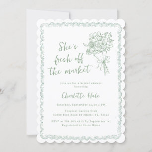 Invitation Modern Farmers Fresh off the Market Enterrement de