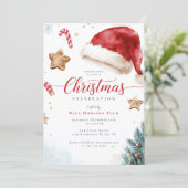 Invitation Modern Festive Christmas Party (Debout devant)