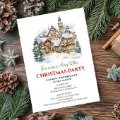 Invitation Modern festive city Christmas party dinner invite