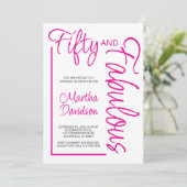 Invitation Modern Fifty and Fabulous 50th Birthday Party (Debout devant)