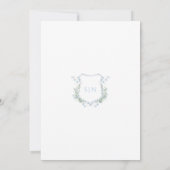 Invitation Modern Floral Monogram Crest Formal  Wedding (Dos)