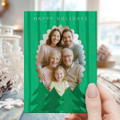 Invitation Modern Forest Holiday Photo Card