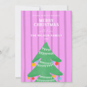 Invitation Modern Forest Holiday Photo Card (Dos)