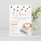 Invitation Modern Fun Coffee Themed Graduation Party (Debout devant)