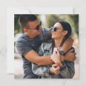 Invitation Modern Fun Comic Livre Carré photo Mariage (Dos)