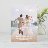 Invitation Modern fun photo wedding  (Debout devant)