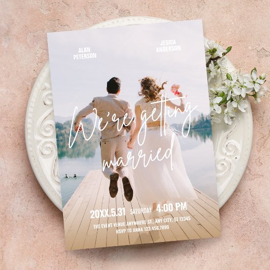 Invitation Modern fun photo wedding 