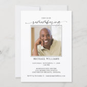Invitation Modern Funeral Memorial Celebration of Life Photo (Dos)