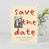 Invitation Modern Funny Minimal Photo (Debout devant)