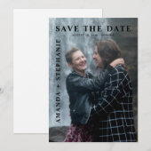 Invitation Modern Gay Couple Photo Save the date (Devant / Derrière)