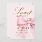 Invitation Modern Glam Blush Pink Sweet 16 Party (Devant)