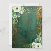 Invitation Modern Glam Emerald and Gold Wedding (Dos)