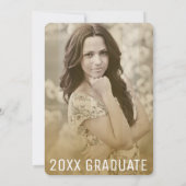 Invitation Modern Gold Chic Graduation Party Graduate Photo (Dos)