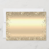 Invitation Modern Gold Glitter Photo 50th Wedding Anniversary (Dos)