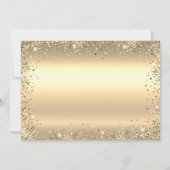 Invitation Modern Gold Glitter Photo 50th Wedding Anniversary (Dos)