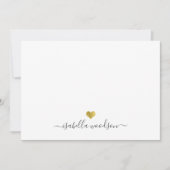 Invitation Modern Gold Heart Thank You Script (Devant)