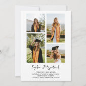 Invitation Modern Gold Script Arch Photo Graduation  (Dos)