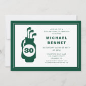 Invitation Modern Golf 30th Birthday (Devant)