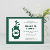 Invitation Modern Golf 30th Birthday (Debout devant)
