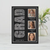 Invitation Modern Grad Party Side Typography (Debout devant)