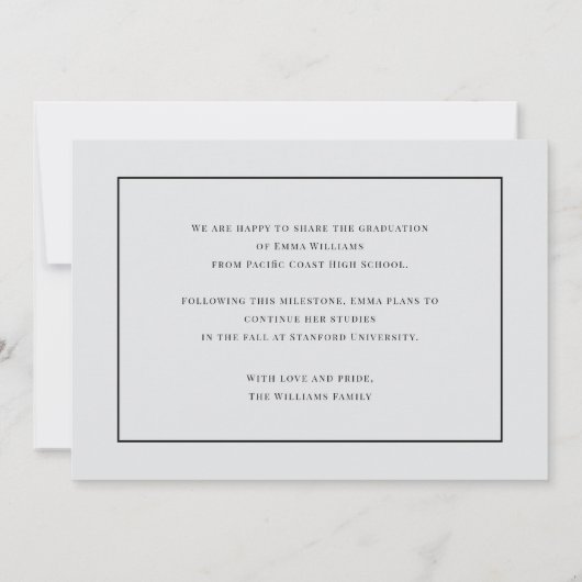 Invitation Modern Graduate Announcement (Dos)