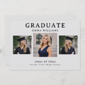 Invitation Modern Graduate Announcement (Devant / Derrière)