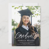 Invitation Modern graduate photo graduation announcement (Devant)