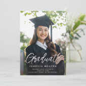 Invitation Modern graduate photo graduation announcement (Debout devant)