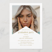Invitation Modern Graduate Photo Graduation Party Gold (Dos)