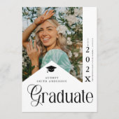 Invitation Modern Graduate Photo Graduation Party Ribbon (Devant)