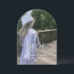 Invitation Modern Graduation 2026 Gray Pink Photo Magnet<br><div class="desc">Graduation Announcement Photo Announcement</div>