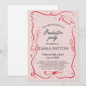 Invitation Modern Graduation Celebration  (Devant / Derrière)