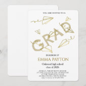 Invitation Modern Graduation Celebration (Devant / Derrière)