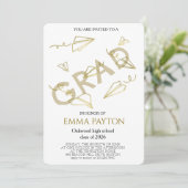 Invitation Modern Graduation Celebration (Debout devant)