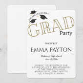Invitation Modern Graduation Celebration (Devant / Derrière)