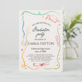 Invitation Modern Graduation Celebration  (Debout devant)
