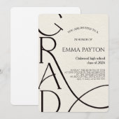 Invitation Modern Graduation Celebration (Devant / Derrière)