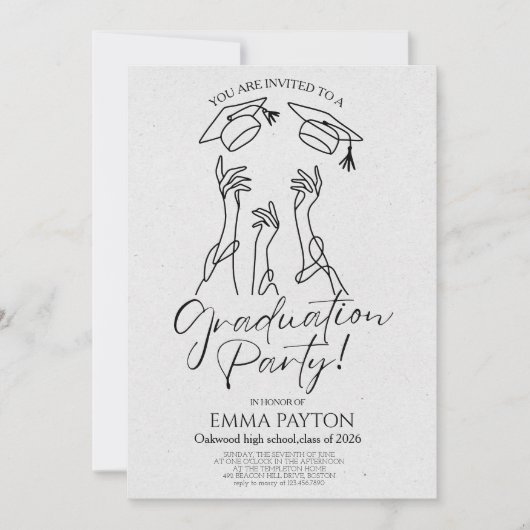 Invitation Modern Graduation Celebration (Devant)