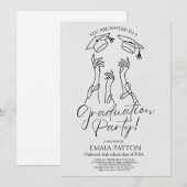 Invitation Modern Graduation Celebration (Devant / Derrière)