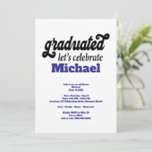 Invitation Modern Graduation Party (Debout devant)