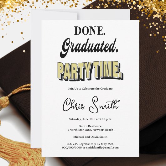 Invitation Modern Graduation Party