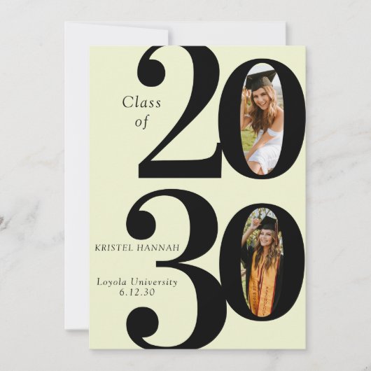 Invitation Modern Graduation Photo Invite (Devant)