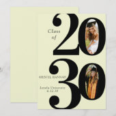 Invitation Modern Graduation Photo Invite (Devant / Derrière)