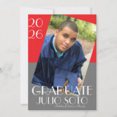 Invitation Modern Graduation Typography 2026 Photo (Devant)