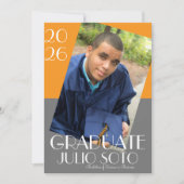 Invitation Modern Graduation Typography 2026 Photo (Devant)