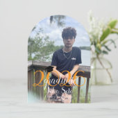 Invitation  Modern Graduation Typography 2026 Script Photo  (Debout devant)